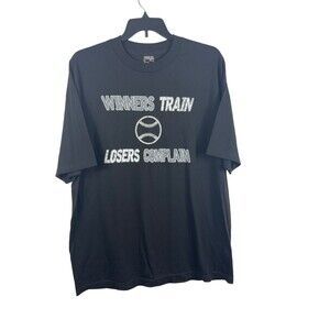 Simply For Sports Black “Losers Complain Winners Train” Baseball T-shirt XXL